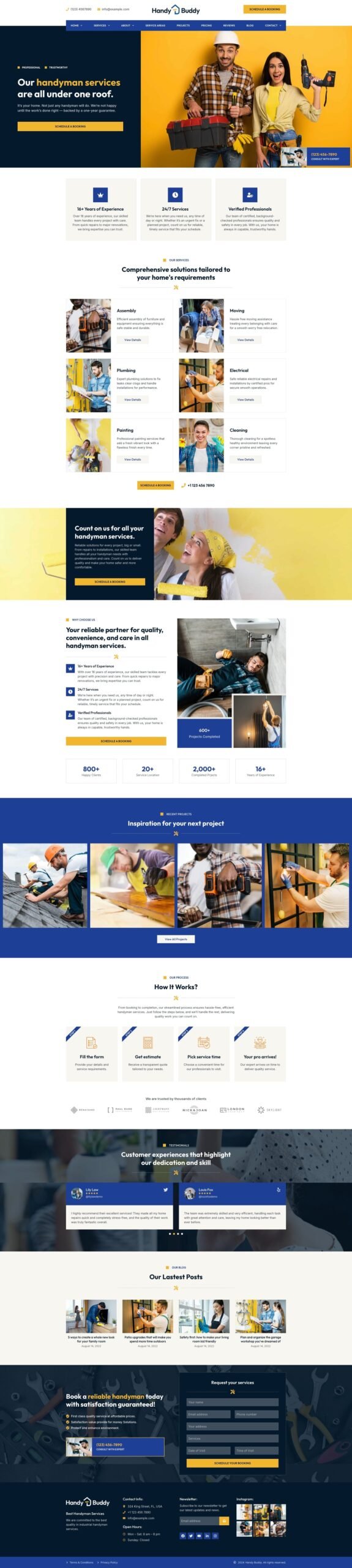 Handy Buddy - Handyman Services pro template for wordpress - premium version - Image 2